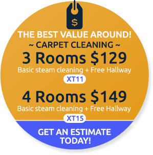 3 rooms - Basic steam cleaning + Hallway, Only $129 | 4 rooms - Basic steam cleaning + Hallway, Only $149